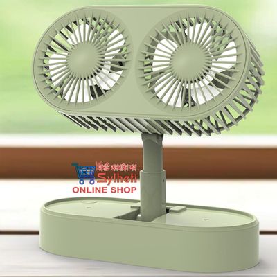 Double Motor Folding Table Top Fan_img_2
