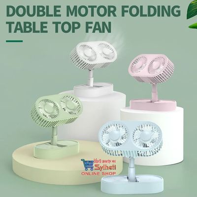 Double Motor Folding Table Top Fan_img_4