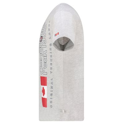 T-Shirt Col Rond avec Impressions et Drapeau GRIS CLAIR_img_2