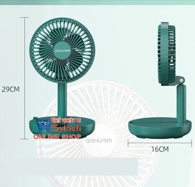 Rechargeable 5-inches Folding fan HCZ21 Green colour_img_3