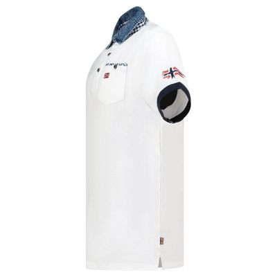 Polo shirt with pocket, prints and flag details White_img_2