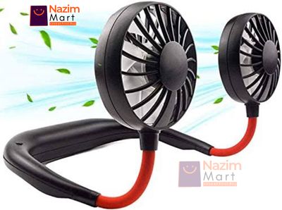 HEMICO Hanging Neck Fan USB Rechargeable Wearable Neckband Face Fan For Kitchen Airflow_img_2