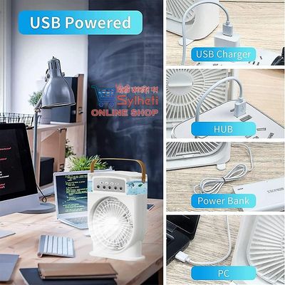 3 In 1 Air Cooling USB Fan with LED Night Light Water Fan_img_4