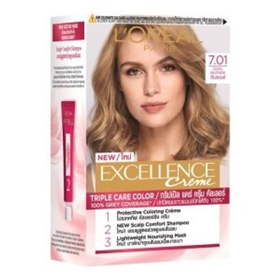 L'OREAL Excellence Crème Permanent Hair Color 7.01 Cool Blonde_img_0