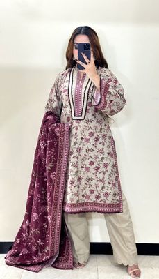 Stylish Ready To Wear Khaddar Cotton Three Piece (Eid Special)_img_3