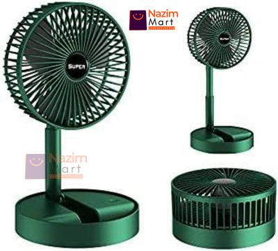 Super Rechargeable Foldable Telescopic Fan Portable Folding Fan High Battery Life USB Rechargeable Floor Fan_img_3