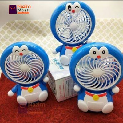 Doremon Portable Rechargeable Mini Fan With Light_img_1