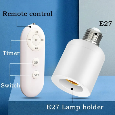 LED Lamp Holder for B22 to E27 with Wireless Remote & Timer_img_1