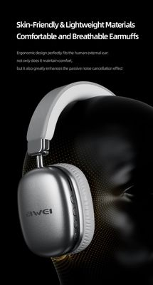 Awei AT 7 Headphone 70 hours Play Time Bluetooth 5.4 Wireless Over The Ear Budget Headphones_img_6