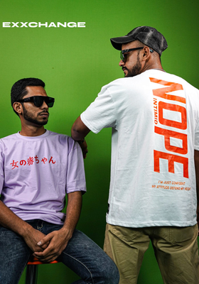 NOPE – I'M JUST CONFIDENT//unisex //white Oversized t-shirt_img_1