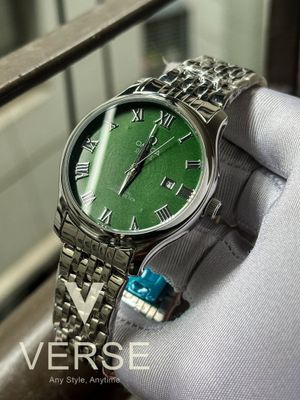 OMEGA DE VILLE SILVER CHAIN GREEN DIAL_img_0