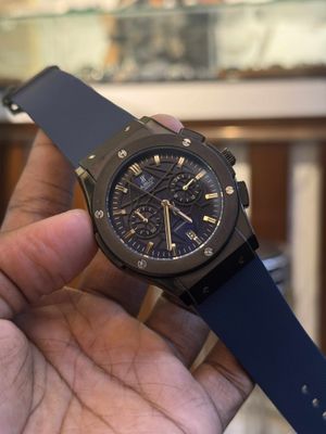 HUBLOT SPIDER DIAL BLUE SILICONE BELT_img_0