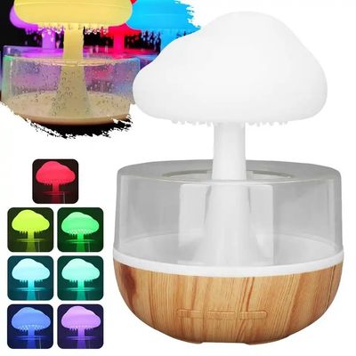 Rain Cloud Humidifier Rain Colorful Mushroom CloudRaindrop Atmosphere Lamp Night Light Essential OilHumidifier Machine_img_1