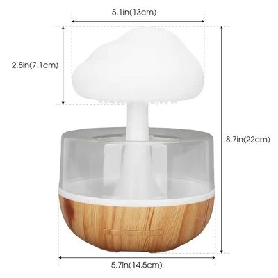 Rain Cloud Humidifier Rain Colorful Mushroom CloudRaindrop Atmosphere Lamp Night Light Essential OilHumidifier Machine_img_2