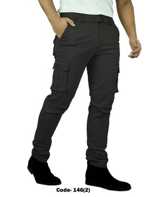 Semi-Stretchable Cargo - Black_img_1