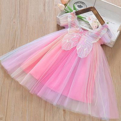 Imported🧚‍♀️ Rainbow Fairy Princess Dress – Sling Style with Wings_img_0