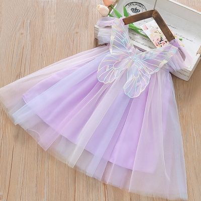 Imported 🧚‍♀️ Rainbow Fairy Princess Dress – Sling Style with Wings_img_0