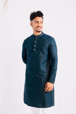 Cotton Classic Panjabi for Men- Bottle Green(PJB-012)_img_0