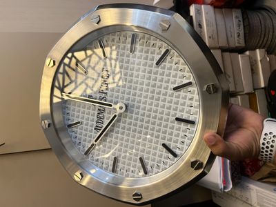 AP OAK WHITE WALL CLOCK_img_0