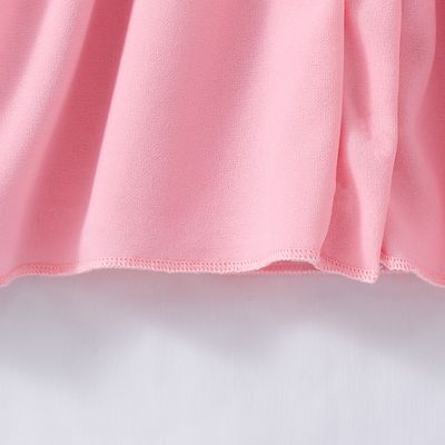 Imported👗 Girls' Pearl Sleeve Dress – Solid Color with Matching Pearl Satchel_img_6