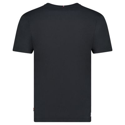 T-Shirt Col Rond avec Impressions et Drapeau Noir_img_3