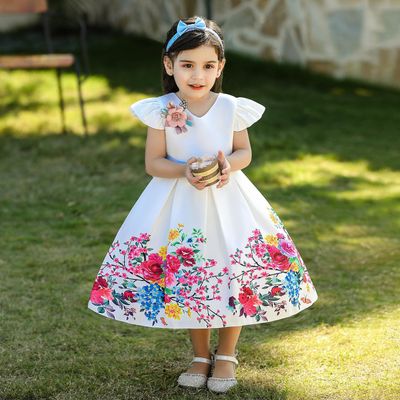 Imported🌹 Red Floral Princess Dress – Sleeveless EU/US Style for Girls_img_1