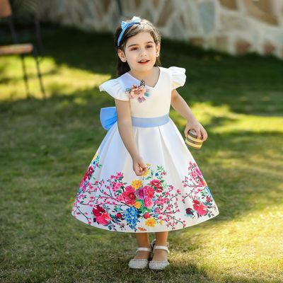 Imported🌹 Red Floral Princess Dress – Sleeveless EU/US Style for Girls_img_2