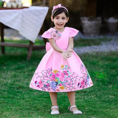 Imported🌹 Red Floral Princess Dress – Sleeveless EU/US Style for Girls_img_2