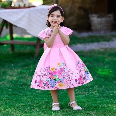 Imported🌹 Red Floral Princess Dress – Sleeveless EU/US Style for Girls_img_3