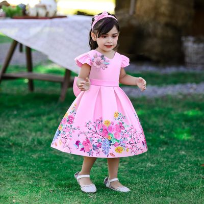 Imported🌹 Red Floral Princess Dress – Sleeveless EU/US Style for Girls_img_4