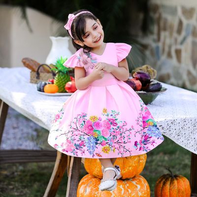 Imported🌹 Red Floral Princess Dress – Sleeveless EU/US Style for Girls_img_6