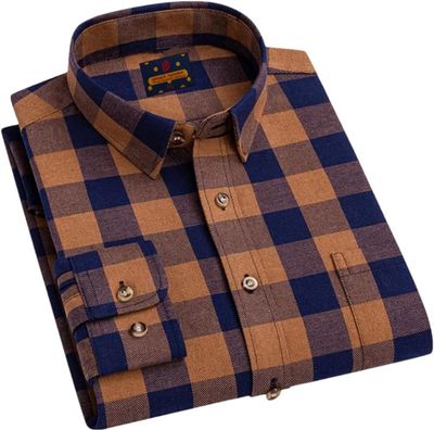 Men's Long Sleeve Check Shirt👔"_img_4