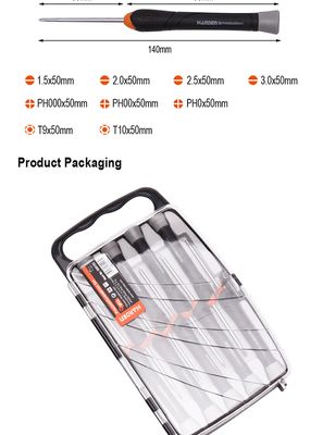 HARDEN 9 Pcs CRV Precision Screwdriver Set (CLASSIC) for Cell Phone Laptop repair; Model: 550122_img_2