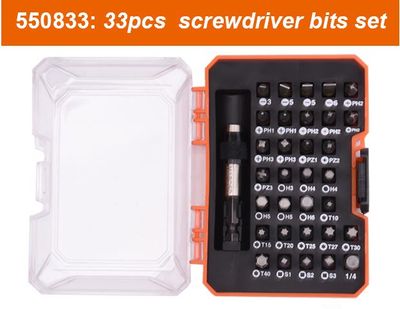 HARDEN 33 Pcs Professional Screwdriver Bits Set | S2 Steel | Magnetic | Tool Kit with Box | Model: 550833_img_0