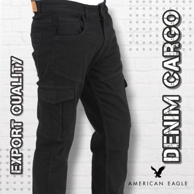 Jeans Cargo- jet Black