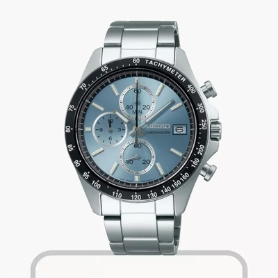 Seiko Spirit Chronograph Ice Blue Dial Men’s Watch- SBTR029_img_0