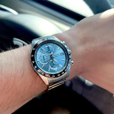 Seiko Spirit Chronograph Ice Blue Dial Men’s Watch- SBTR029_img_4