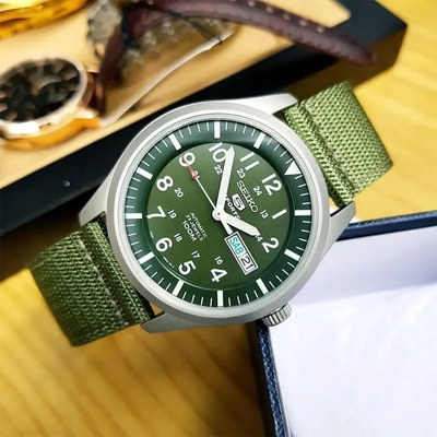 Seiko 5 Sports Automatic Green Dial Nylon Men's Watch- SNZG09J1_img_1