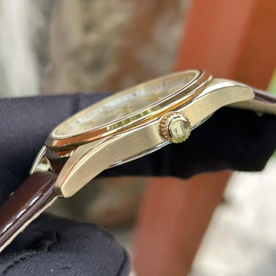 Seiko SUR450 Essentials Men’s Quartz Watch Gold Case Leather_img_7