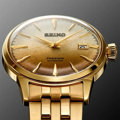 Seiko Presage Cocktail Time Automatic Gold Dial Men's Watch- SRPK46_img_4