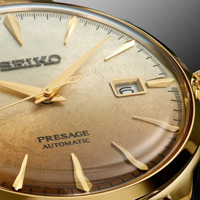 Seiko Presage Cocktail Time Automatic Gold Dial Men's Watch- SRPK46_img_5