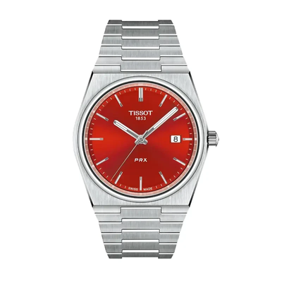 Tissot PRX Swiss Quartz Red Dial Men's Watch- T137.410.11.421.00