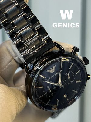 Armani Meccanico Chain Full Black Plain_img_2