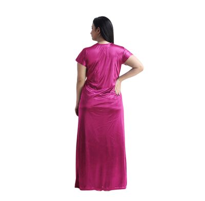 4 Part Premium Nightwear Combo ( Dark Pink)_img_4