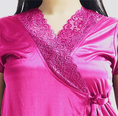 4 Part Premium Nightwear Combo ( Dark Pink)_img_6