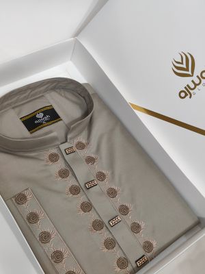 Regal Ash Embroidery Panjabi -A3L105_img_1