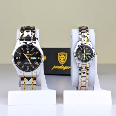Poedagar Luxury Couple Watch (Water Resistant)_img_0