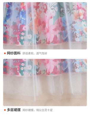 🌸 Elegant Mesh Princess Dress – Flying Sleeve & Bow Design (Summer)_img_5