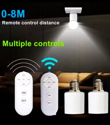 Multiple Controls E27 Wireless Remote Control Smart Timer Switch Lamp Holder 110V 220V Multi Light Timer Switch For Room Bedroom_img_2