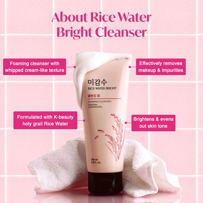Rice Water Bright Cleansing Foam 100ml | Face Wash for Glowing Skin, Korean Skin Care Products, For All Skin Types_img_0